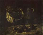 Vincent Van Gogh Still life with Copper Kettle,Jar and Potatoes (nn040 Spain oil painting reproduction